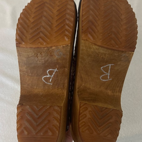 Sanita Danish Floral Wooden Clogs Shoes Sz 41 US 10 Floral Embroidered Purple - Picture 7 of 9